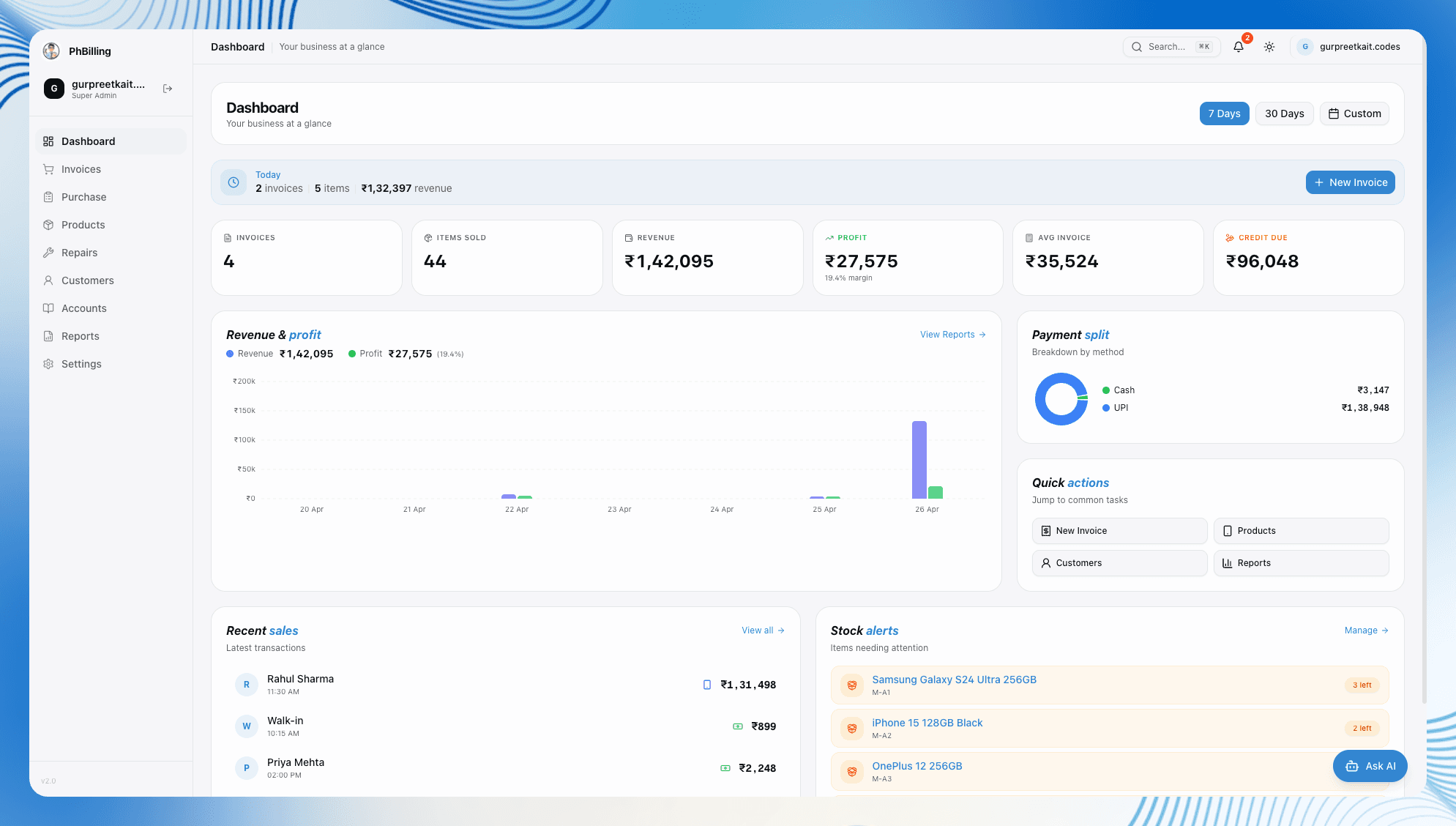 Dashboard